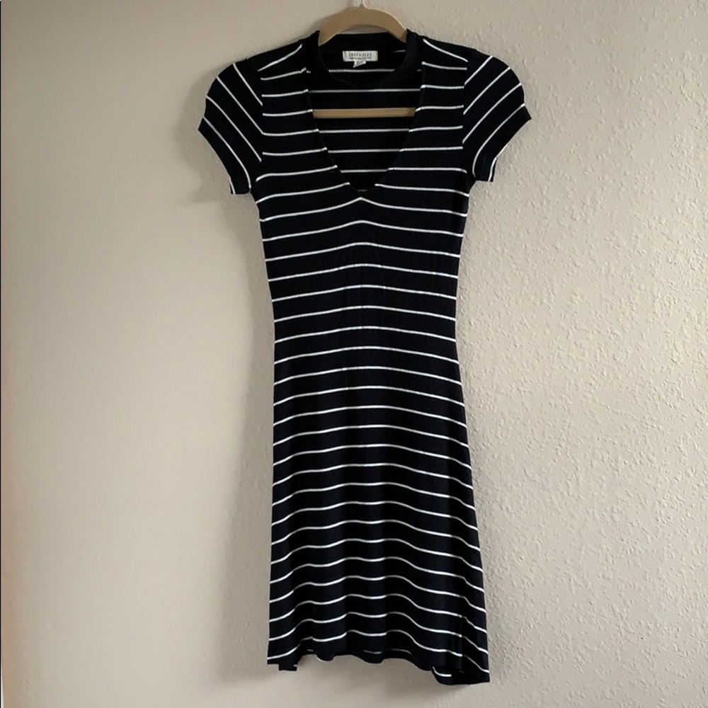 American Eagle striped ribbed dress